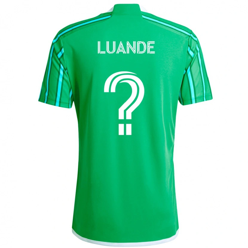 Danxen Criança Camisola Michael Luande #0 Verde Branco Principal 2025/26 Camisa Brasil