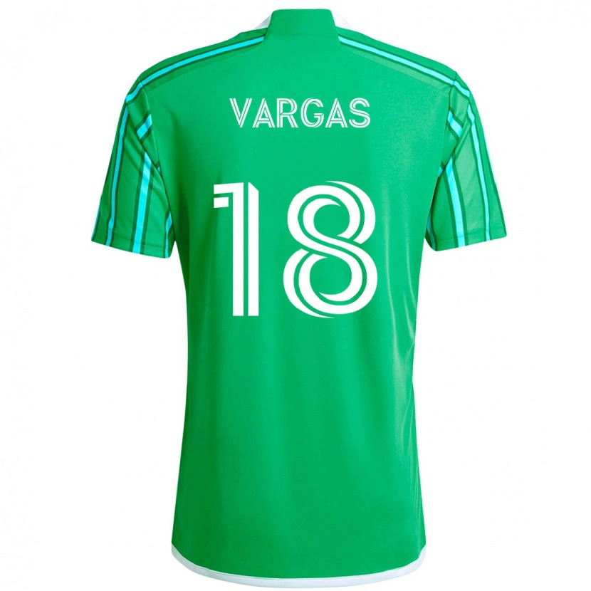 Danxen Criança Camisola Obed Vargas #18 Verde Branco Principal 2025/26 Camisa Brasil