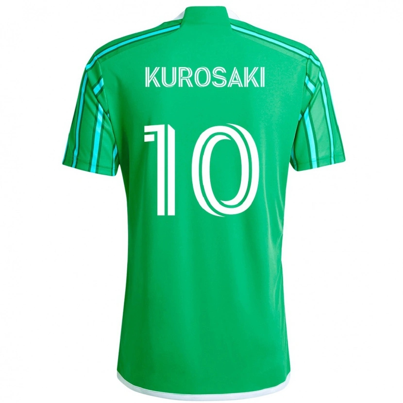 Danxen Criança Camisola Yuuka Kurosaki #10 Verde Branco Principal 2025/26 Camisa Brasil