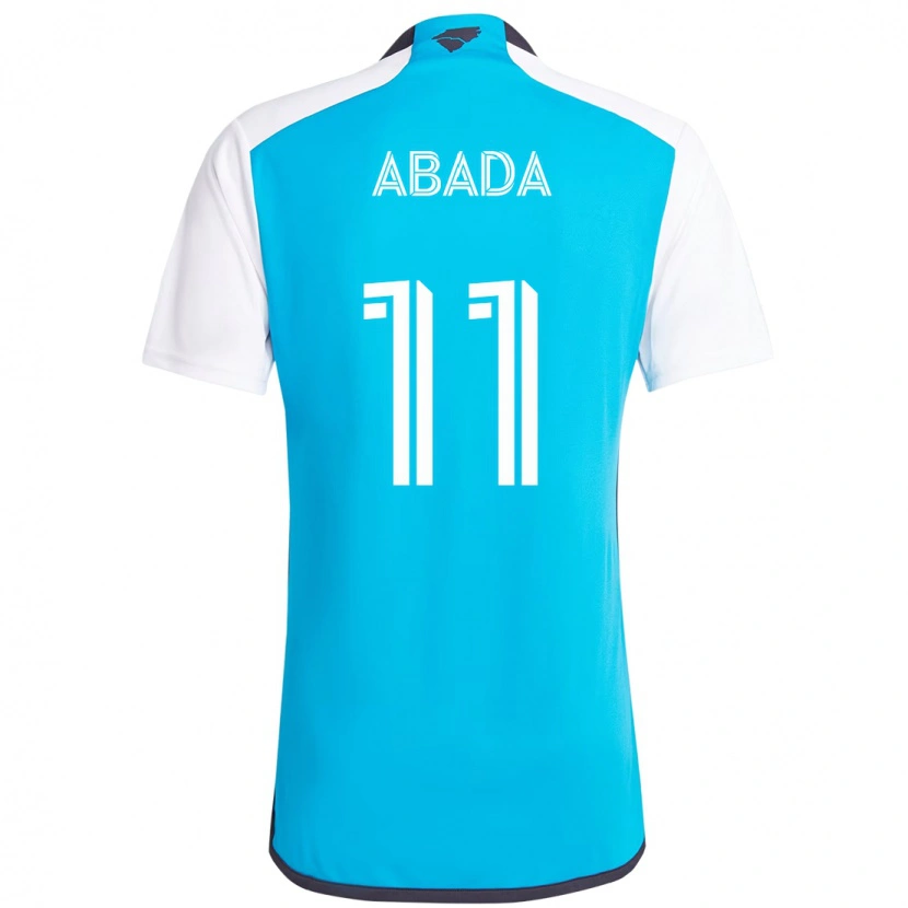 Danxen Criança Camisola Liel Abada #11 Azul Celeste Branco Principal 2025/26 Camisa Brasil