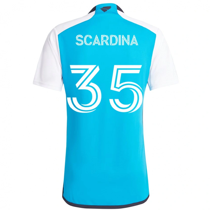 Danxen Criança Camisola Nick Scardina #35 Azul Celeste Branco Principal 2025/26 Camisa Brasil
