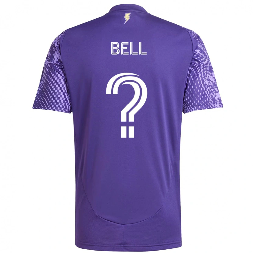 Danxen Criança Camisola Dominic Bell #0 Roxo Branco Principal 2025/26 Camisa Brasil