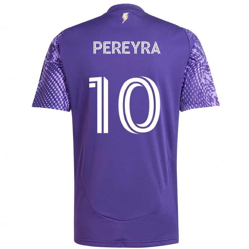 Danxen Criança Camisola Mauricio Pereyra #10 Roxo Branco Principal 2025/26 Camisa Brasil