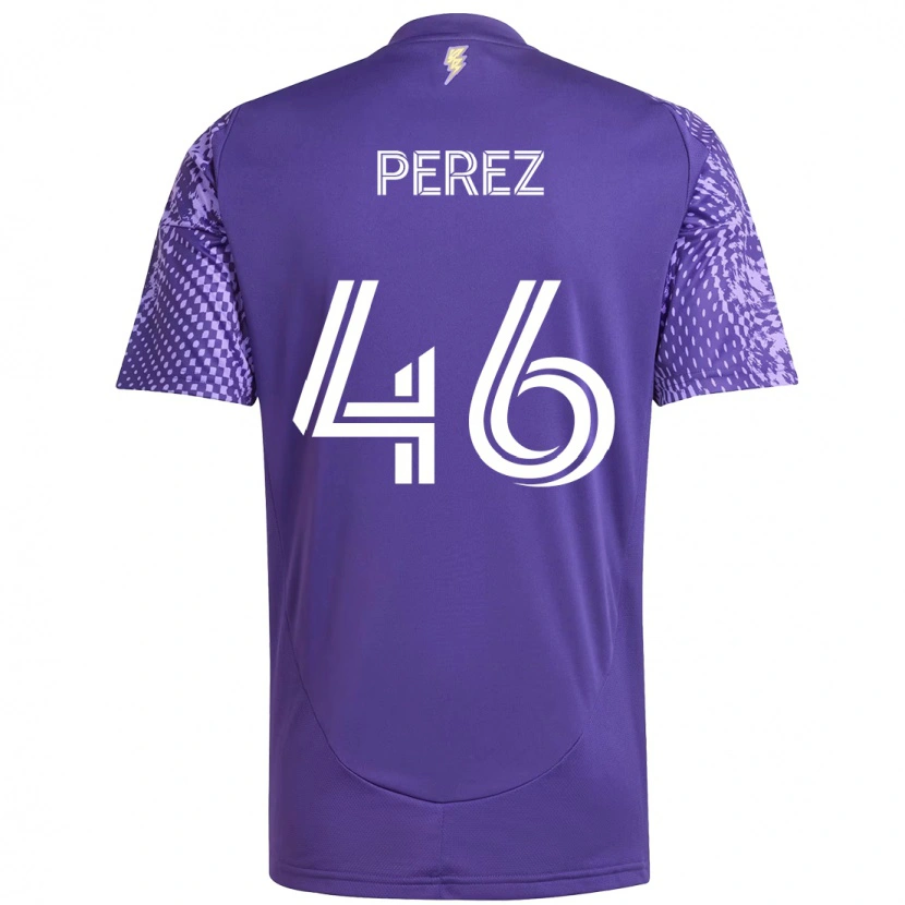 Danxen Criança Camisola Franco Pérez #46 Roxo Branco Principal 2025/26 Camisa Brasil