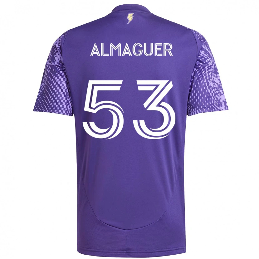 Danxen Criança Camisola Jorge Almaguer #53 Roxo Branco Principal 2025/26 Camisa Brasil
