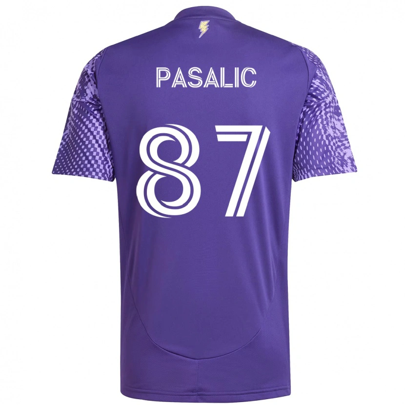 Danxen Criança Camisola Marco Pasalic #87 Roxo Branco Principal 2025/26 Camisa Brasil