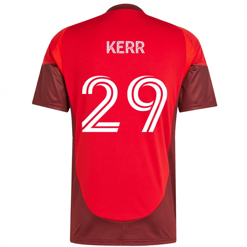 Danxen Criança Camisola Deandre Kerr #29 Vermelho Branco Principal 2025/26 Camisa Brasil