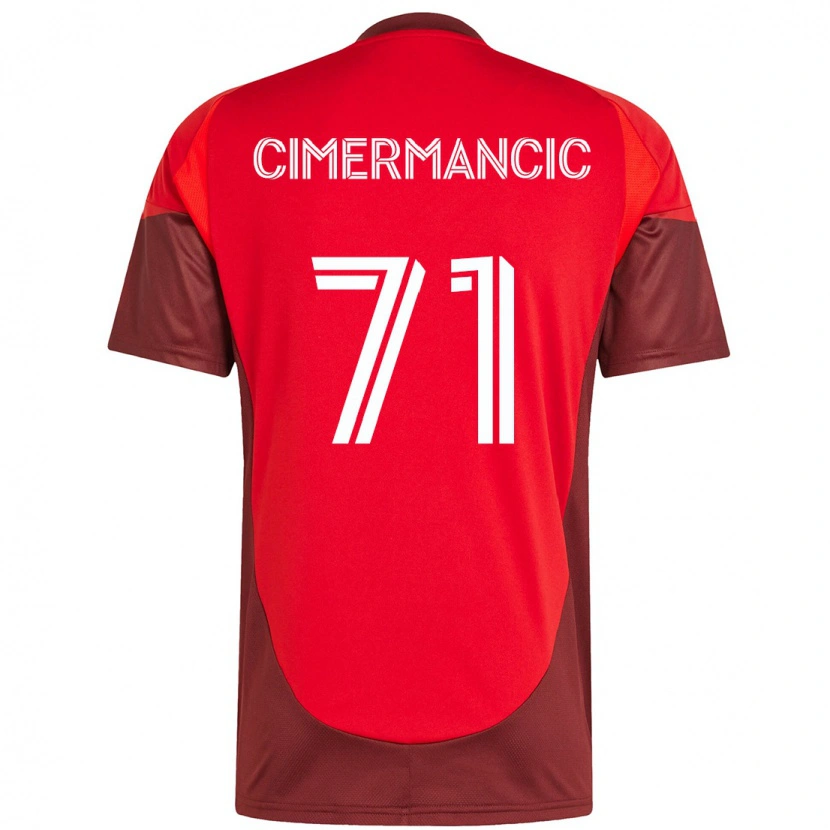 Danxen Criança Camisola Markus Cimermancic #71 Vermelho Branco Principal 2025/26 Camisa Brasil
