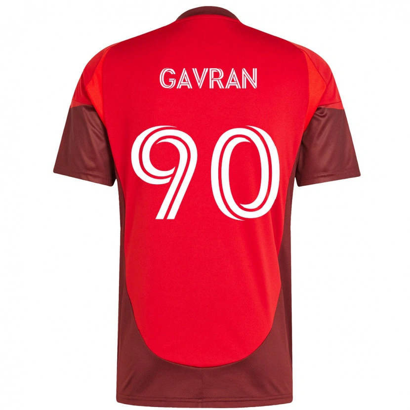 Danxen Criança Camisola Luka Gavran #90 Vermelho Branco Principal 2025/26 Camisa Brasil