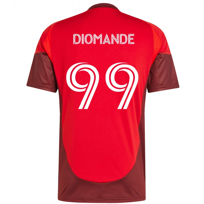 Danxen Criança Camisola Adama Diomande #99 Vermelho Branco Principal 2025/26 Camisa Brasil