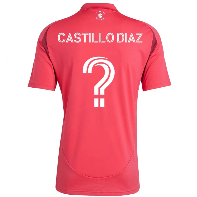 Danxen Criança Camisola Jesus Castillo Diaz #0 Magenta Branco Principal 2025/26 Camisa Brasil
