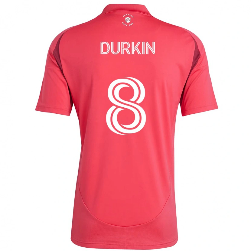 Danxen Criança Camisola Chris Durkin #8 Magenta Branco Principal 2025/26 Camisa Brasil