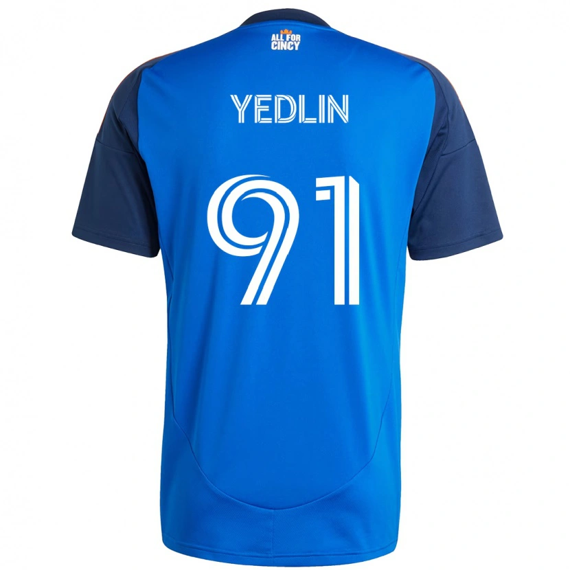 Danxen Criança Camisola Deandre Yedlin #91 Azul Escuro Laranja Principal 2025/26 Camisa Brasil