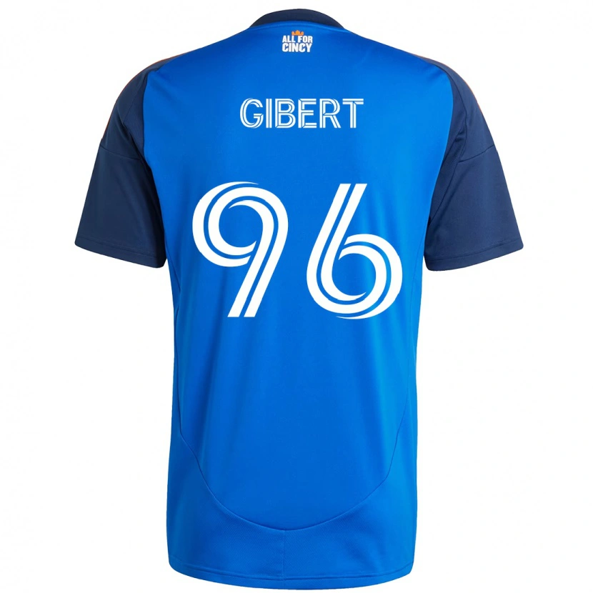 Danxen Criança Camisola Gaël Gibert #96 Azul Escuro Laranja Principal 2025/26 Camisa Brasil
