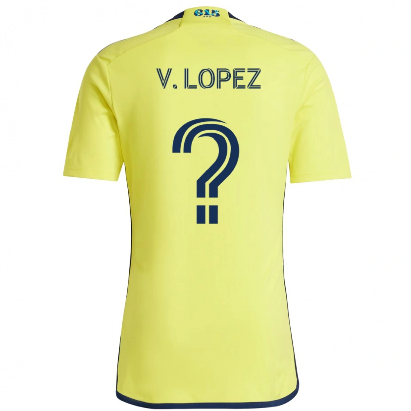 Danxen Criança Camisola Alejandro Velazquez-Lopez #0 Amarelo Azul Marinho Principal 2025/26 Camisa Brasil