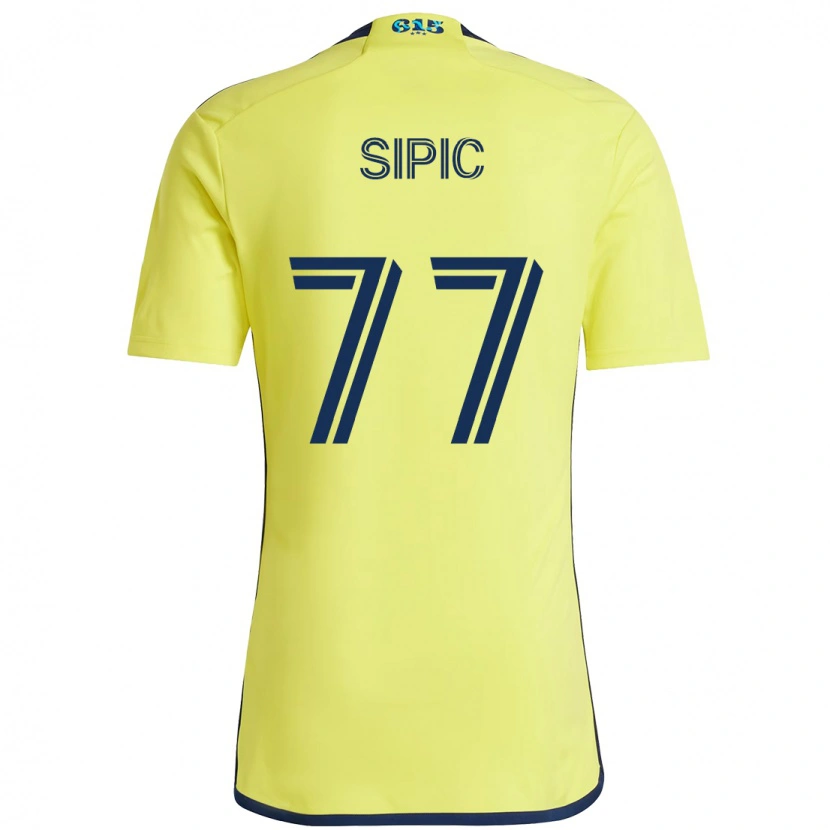 Danxen Criança Camisola Adem Sipić #77 Amarelo Azul Marinho Principal 2025/26 Camisa Brasil