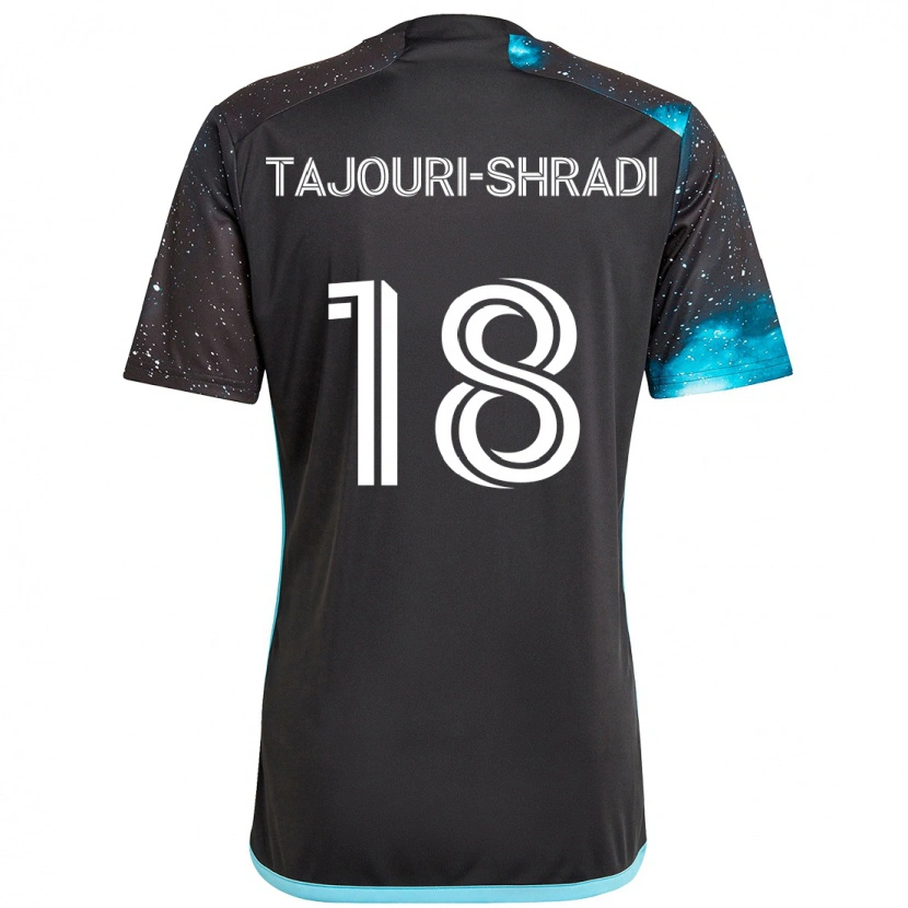 Danxen Criança Camisola Ismael Tajouri-Shradi #18 Preto Azul Principal 2025/26 Camisa Brasil