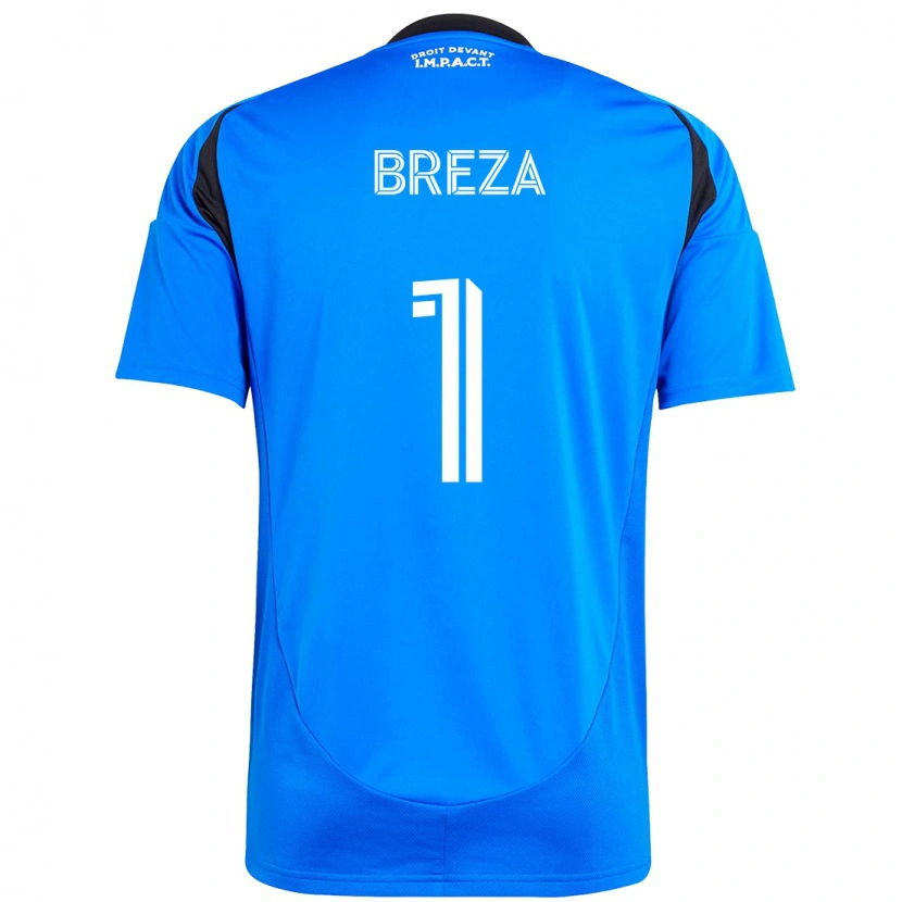 Danxen Criança Camisola Sebastian Breza #1 Azul Escuro Preto Principal 2025/26 Camisa Brasil