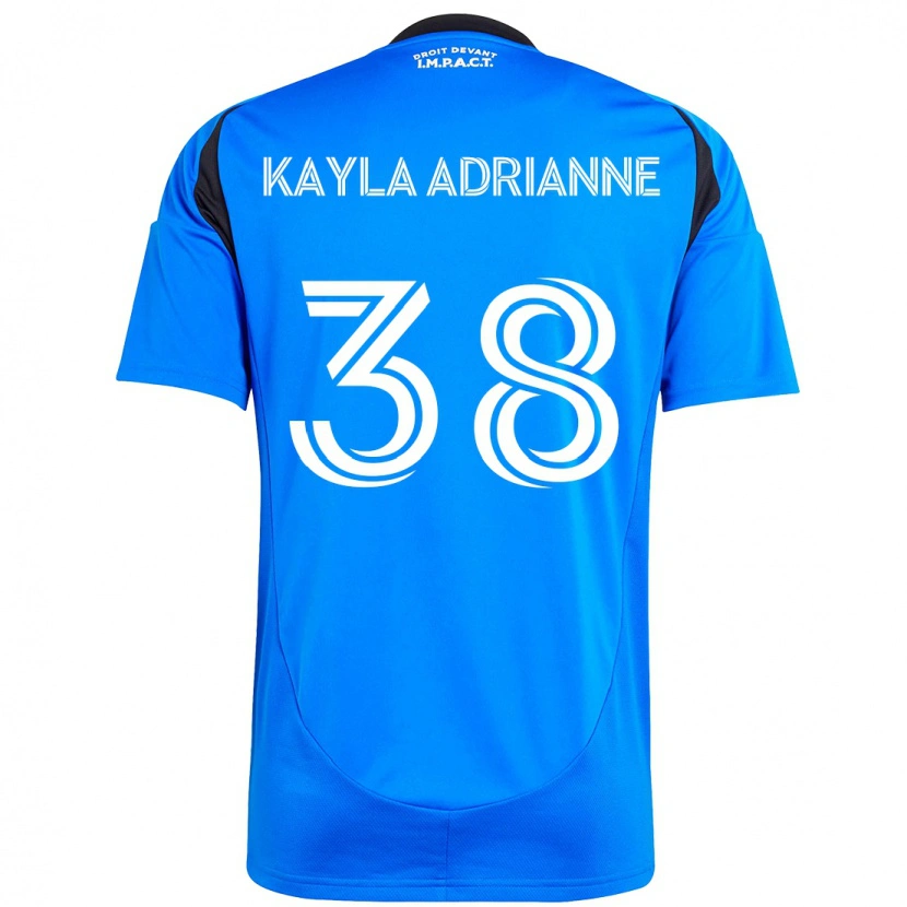 Danxen Criança Camisola Kamdem Kayla Adrianne #38 Azul Escuro Preto Principal 2025/26 Camisa Brasil