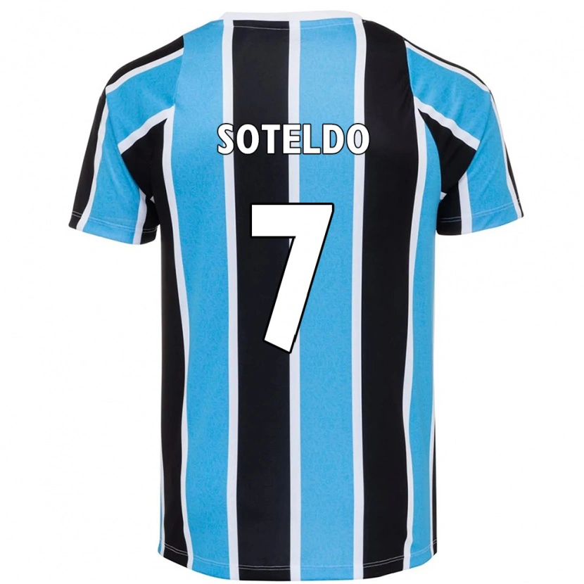 Danxen Criança Camisola Yeferson Soteldo #7 Azul Preto Branco Principal 2025/26 Camisa Brasil