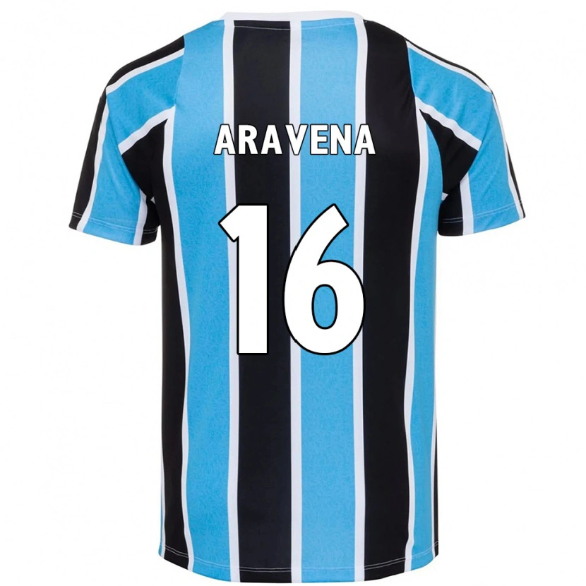 Danxen Criança Camisola Alexander Aravena #16 Azul Preto Branco Principal 2025/26 Camisa Brasil