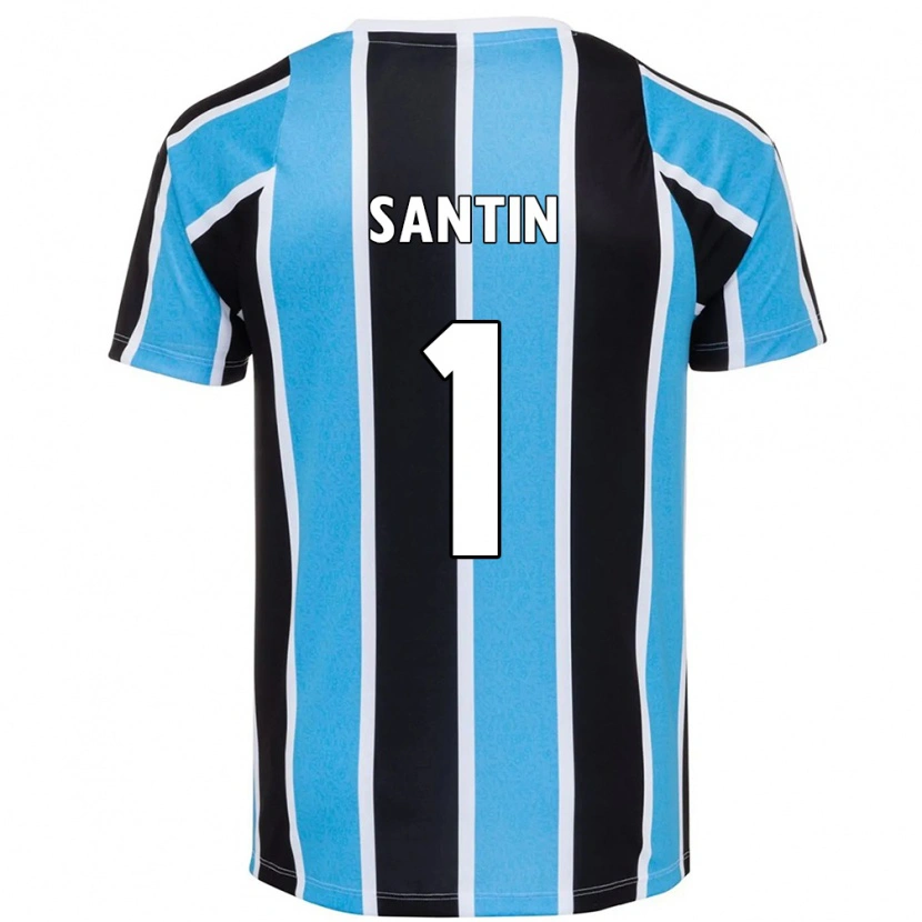Danxen Criança Camisola Duda Santin #1 Azul Preto Branco Principal 2025/26 Camisa Brasil