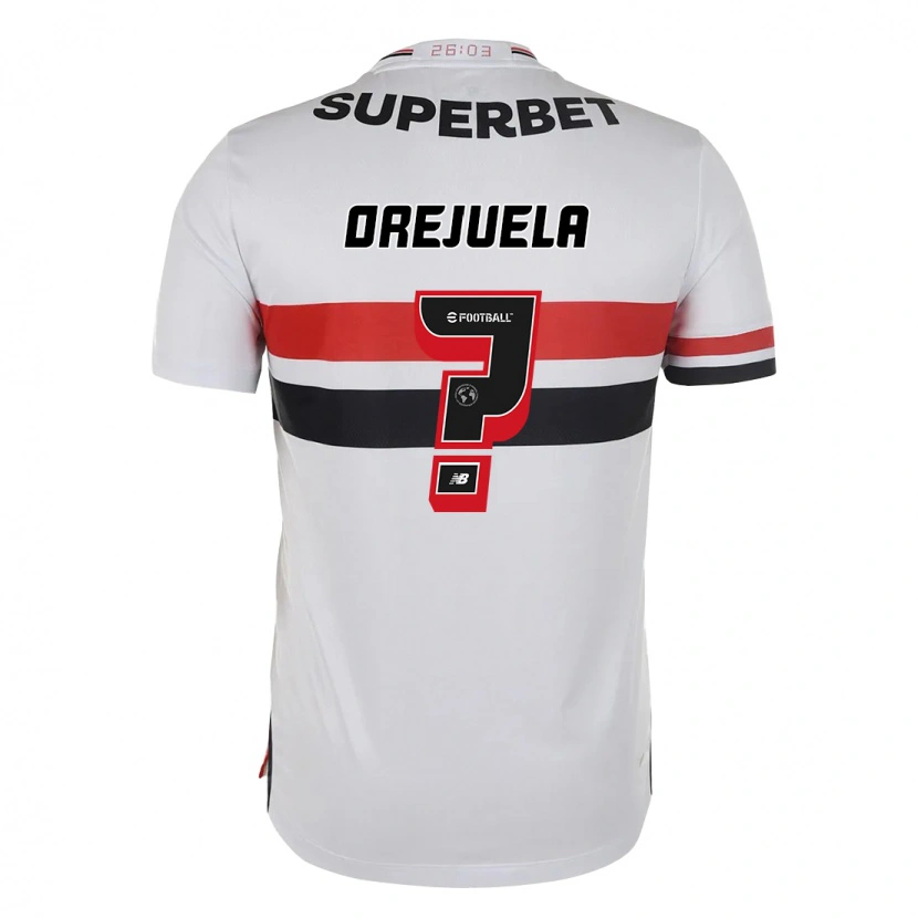 Danxen Criança Camisola Luis Orejuela #0 Vermelho Preto Branco Principal 2025/26 Camisa Brasil