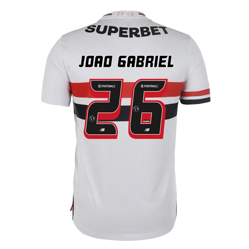 Danxen Criança Camisola João Gabriel #26 Vermelho Preto Branco Principal 2025/26 Camisa Brasil