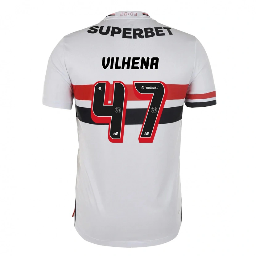Danxen Criança Camisola Pedro Vilhena #47 Vermelho Preto Branco Principal 2025/26 Camisa Brasil