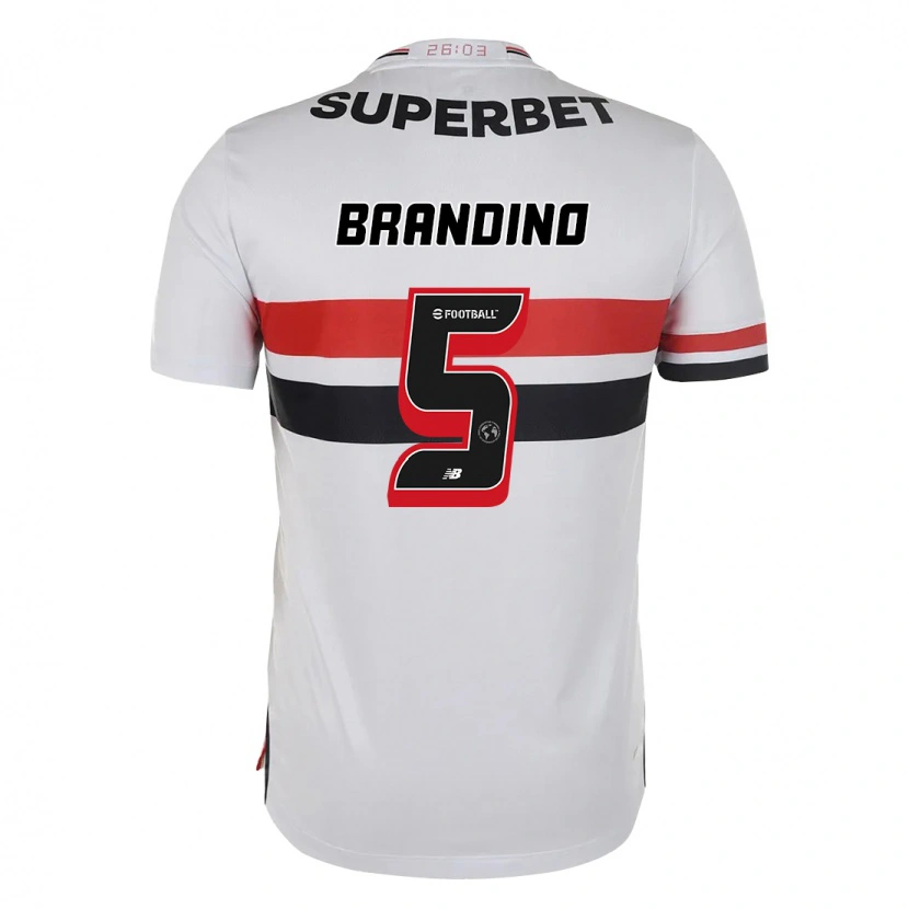 Danxen Criança Camisola Kika Brandino #5 Vermelho Preto Branco Principal 2025/26 Camisa Brasil