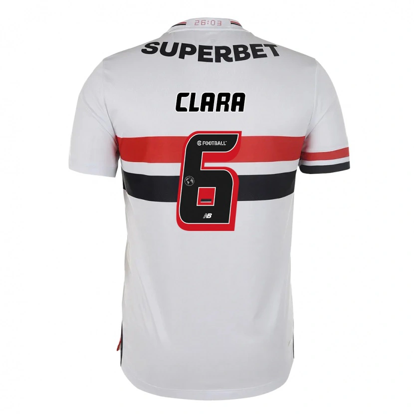 Danxen Criança Camisola Ana Clara #6 Vermelho Preto Branco Principal 2025/26 Camisa Brasil