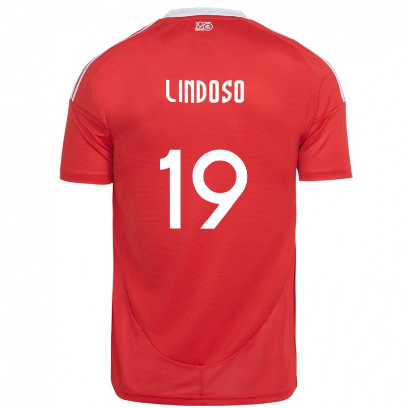 Danxen Criança Camisola Rodrigo Lindoso #19 Vermelho Branco Principal 2025/26 Camisa Brasil