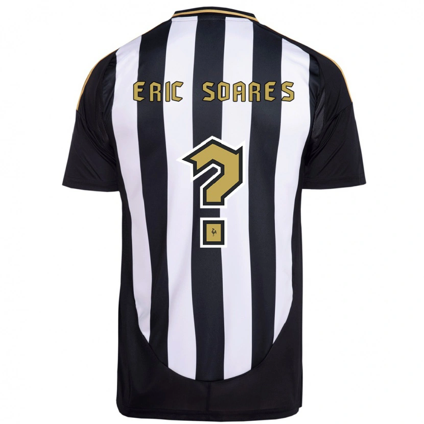 Danxen Criança Camisola Eric Soares #0 Branco Preto Principal 2025/26 Camisa Brasil