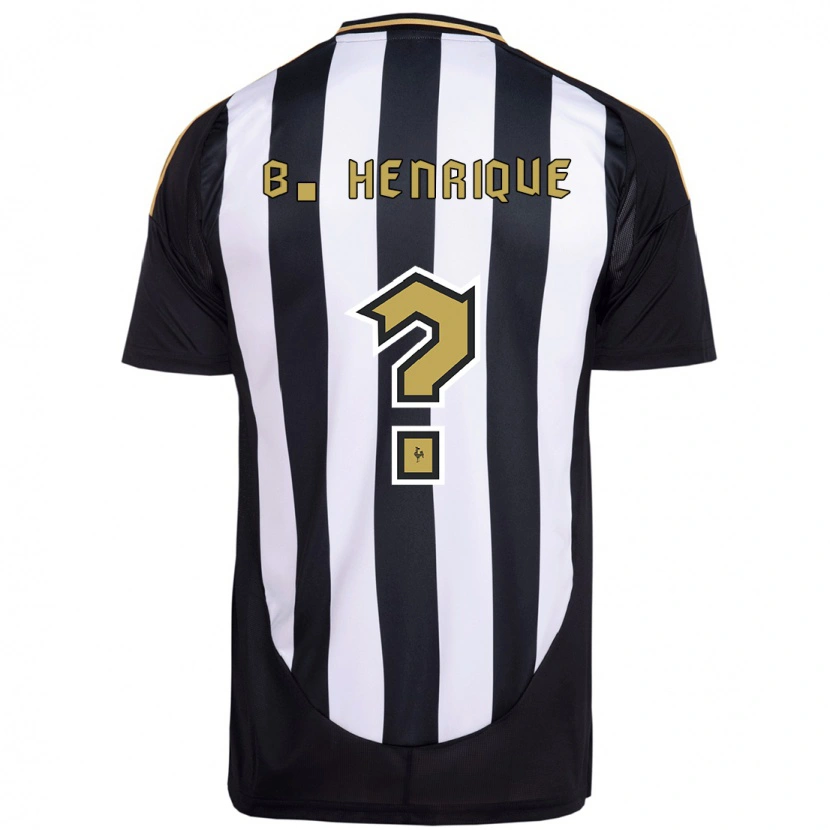 Danxen Criança Camisola Bruno Henrique #0 Branco Preto Principal 2025/26 Camisa Brasil