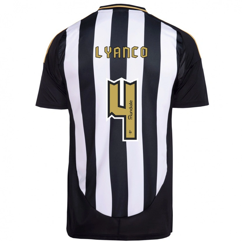 Danxen Criança Camisola Lyanco #4 Branco Preto Principal 2025/26 Camisa Brasil