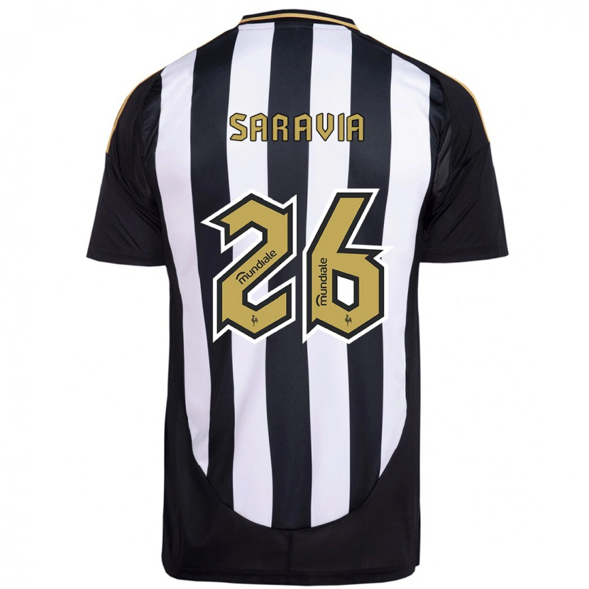 Danxen Criança Camisola Renzo Saravia #26 Branco Preto Principal 2025/26 Camisa Brasil