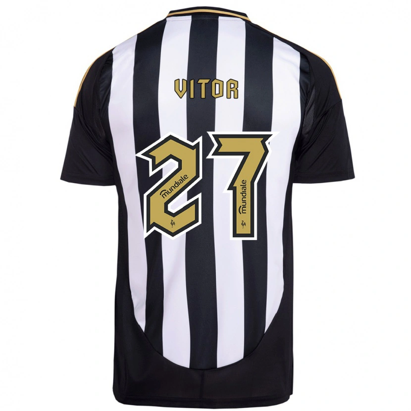 Danxen Criança Camisola Paulo Vitor #27 Branco Preto Principal 2025/26 Camisa Brasil