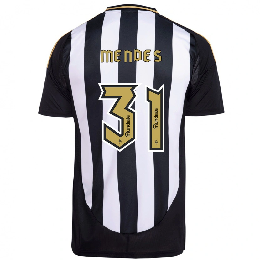 Danxen Criança Camisola Matheus Mendes #31 Branco Preto Principal 2025/26 Camisa Brasil