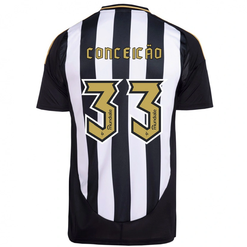 Danxen Criança Camisola Robert Conceição #33 Branco Preto Principal 2025/26 Camisa Brasil