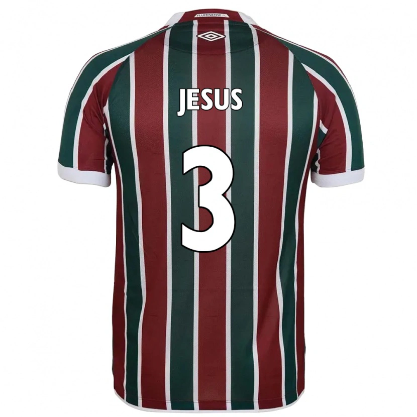 Danxen Criança Camisola Alexandre Jesus #3 Verde Bordô Branco Principal 2025/26 Camisa Brasil