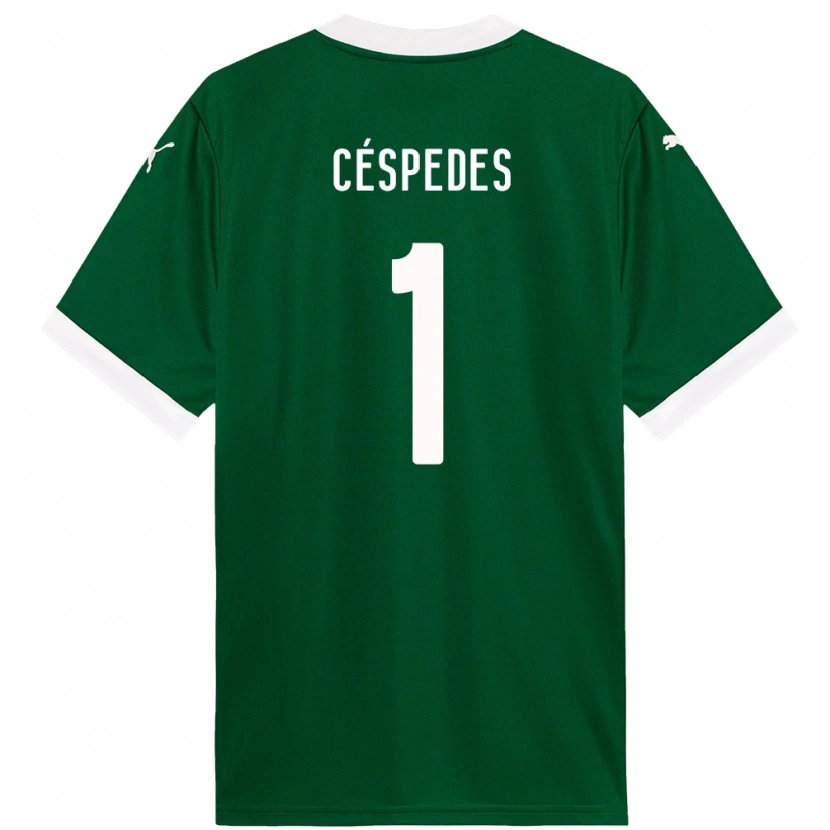 Danxen Criança Camisola Antonio Céspedes #1 Verde Branco Principal 2025/26 Camisa Brasil