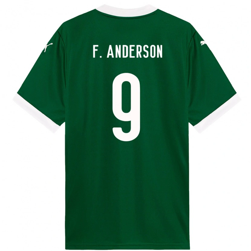 Danxen Criança Camisola Felipe Anderson #9 Verde Branco Principal 2025/26 Camisa Brasil