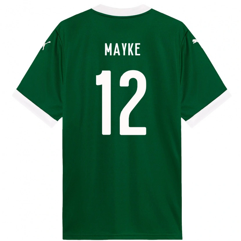 Danxen Criança Camisola Mayke #12 Verde Branco Principal 2025/26 Camisa Brasil