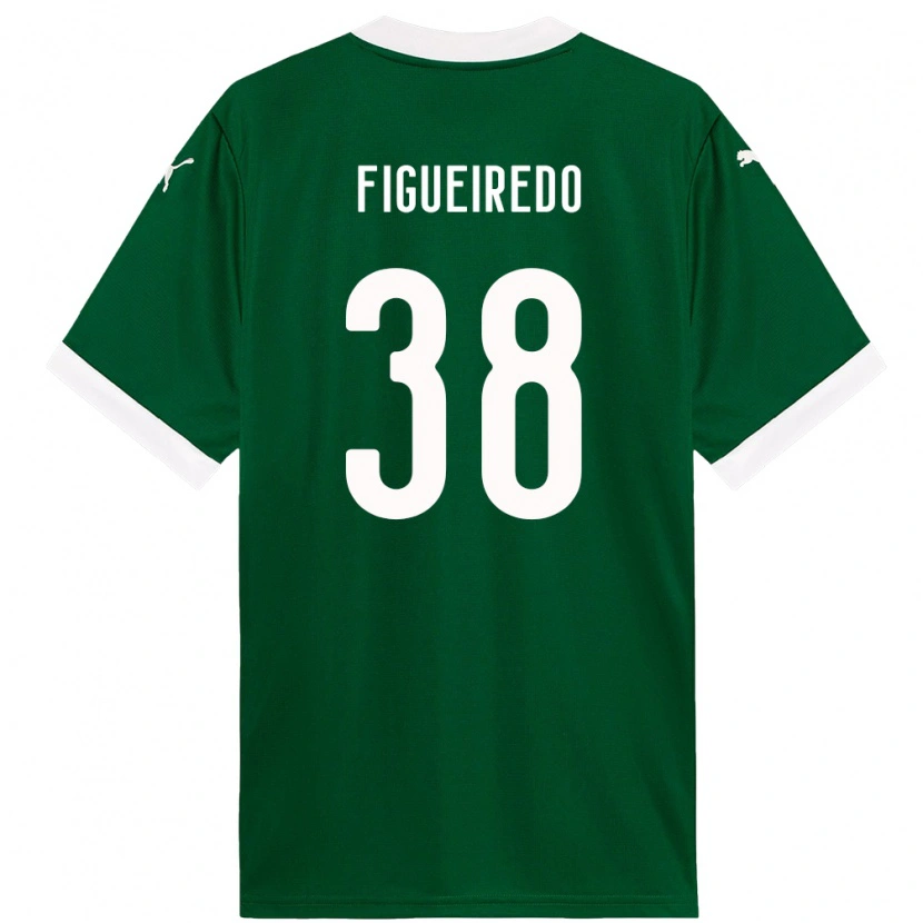 Danxen Criança Camisola Figueiredo #38 Verde Branco Principal 2025/26 Camisa Brasil