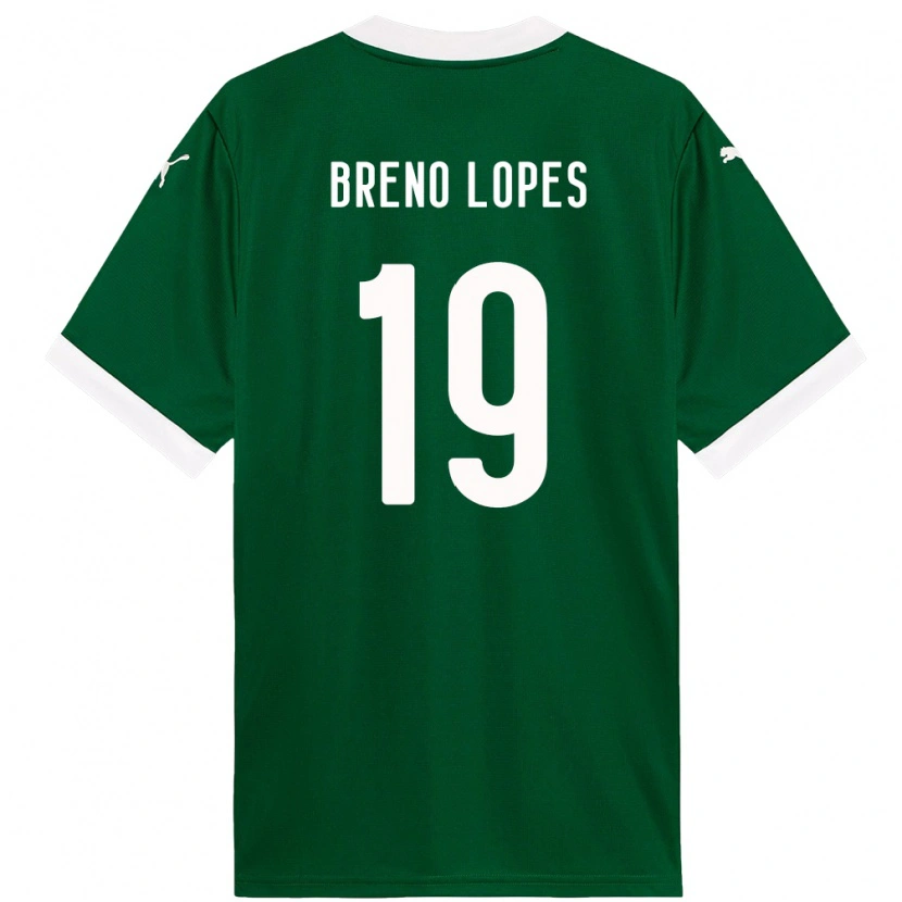 Danxen Criança Camisola Breno Lopes #19 Verde Branco Principal 2025/26 Camisa Brasil