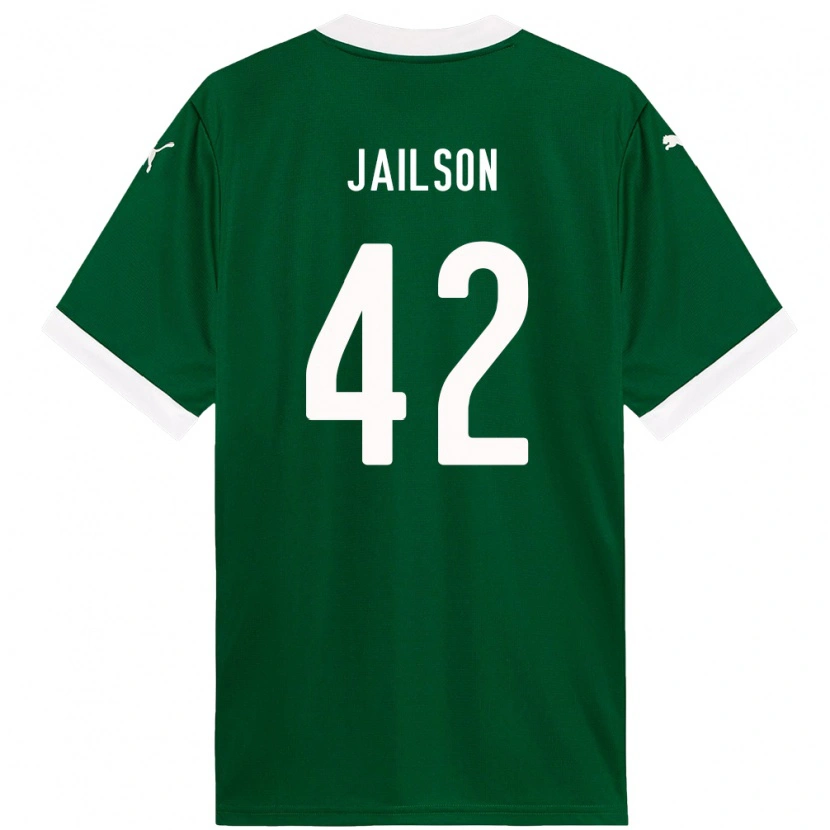 Danxen Criança Camisola Jailson #42 Verde Branco Principal 2025/26 Camisa Brasil