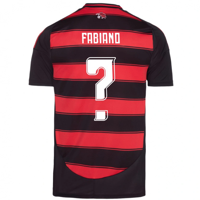 Danxen Criança Camisola Fabiano #0 Vermelho Preto Principal 2025/26 Camisa Brasil