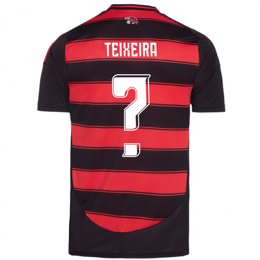 Danxen Criança Camisola Guilherme Teixeira #0 Vermelho Preto Principal 2025/26 Camisa Brasil