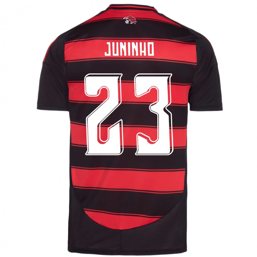 Danxen Criança Camisola Juninho #23 Vermelho Preto Principal 2025/26 Camisa Brasil