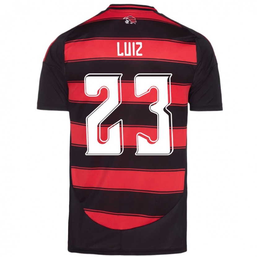 Danxen Criança Camisola David Luiz #23 Vermelho Preto Principal 2025/26 Camisa Brasil